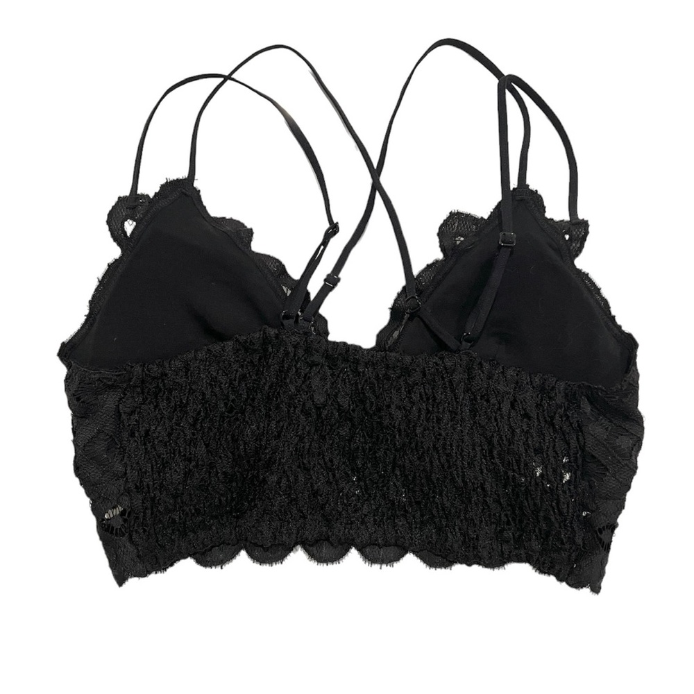 Wishlist Women's Black Lace Double Strap Padded Bralette